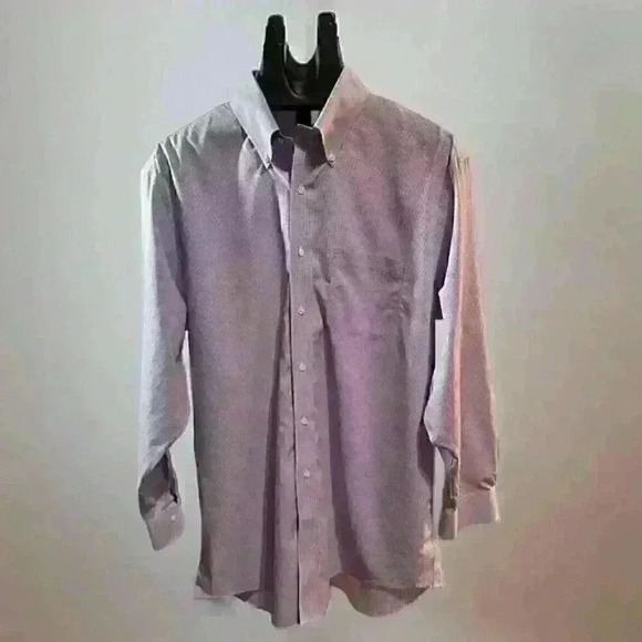 Brooks Brothers Casual l/s Dress Shirt Mens check 16 1/2 33 Cotton Button Down - Picture 1 of 12